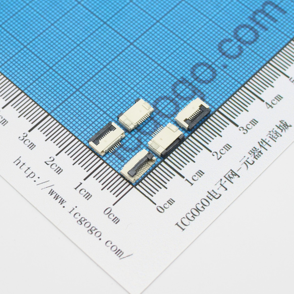 FPC连接器 翻盖式 0.5E-8P 8Pin 脚间距 0.5MM 扁平连接器 软排线插座