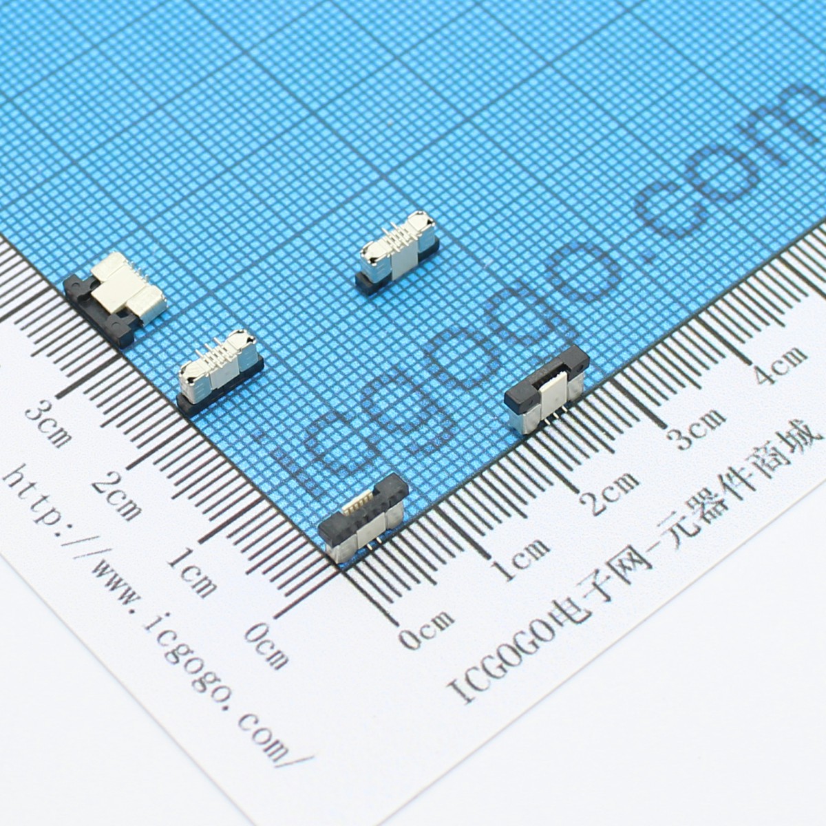 FPC连接器 抽拉 立式 0.5L-5P 5Pin 脚间距 0.5MM 扁平连接器 软排线插座