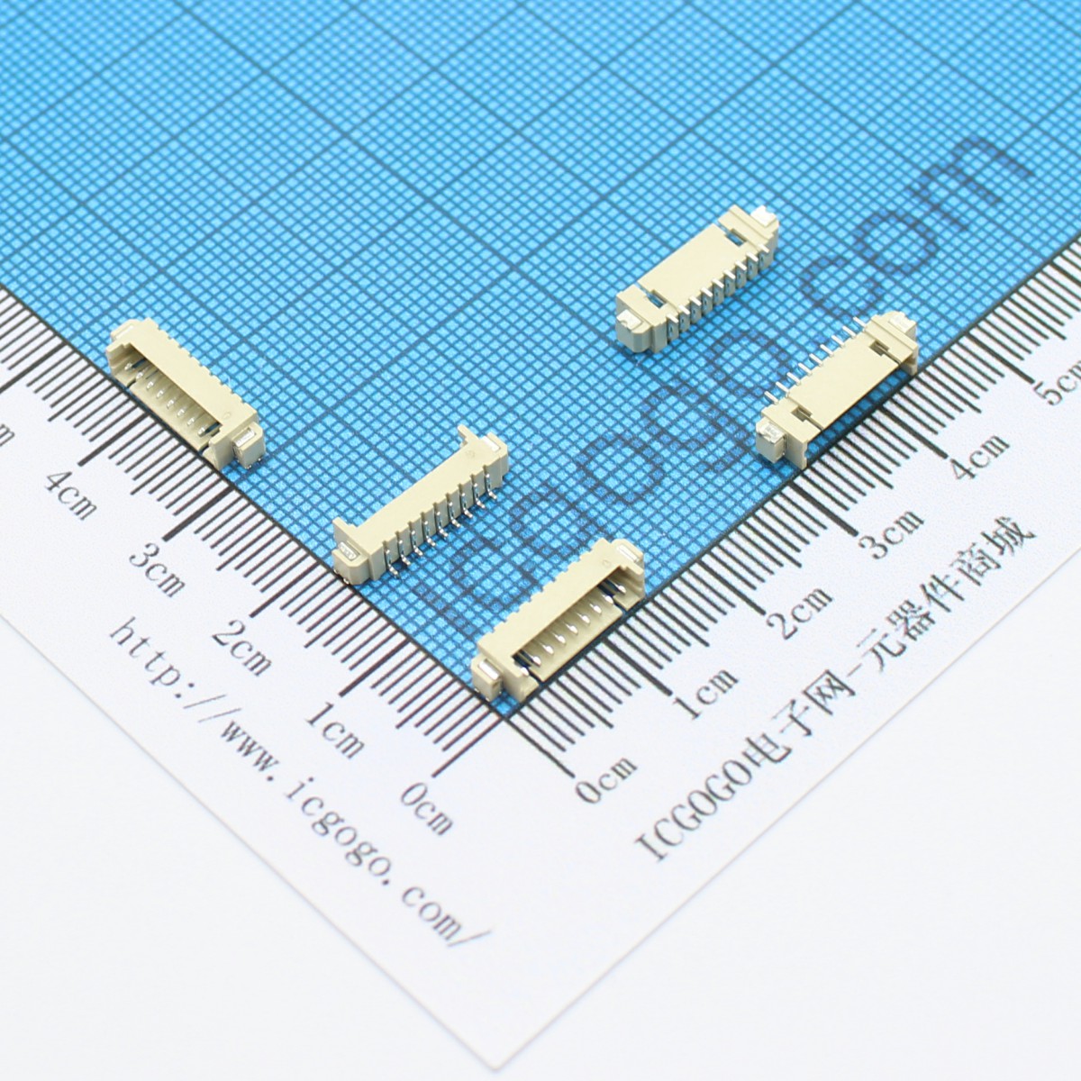 MX连接器 卧贴式 1.25-9PWT 9Pin 脚间距 1.25MM 扁平连接器 软排线插座
