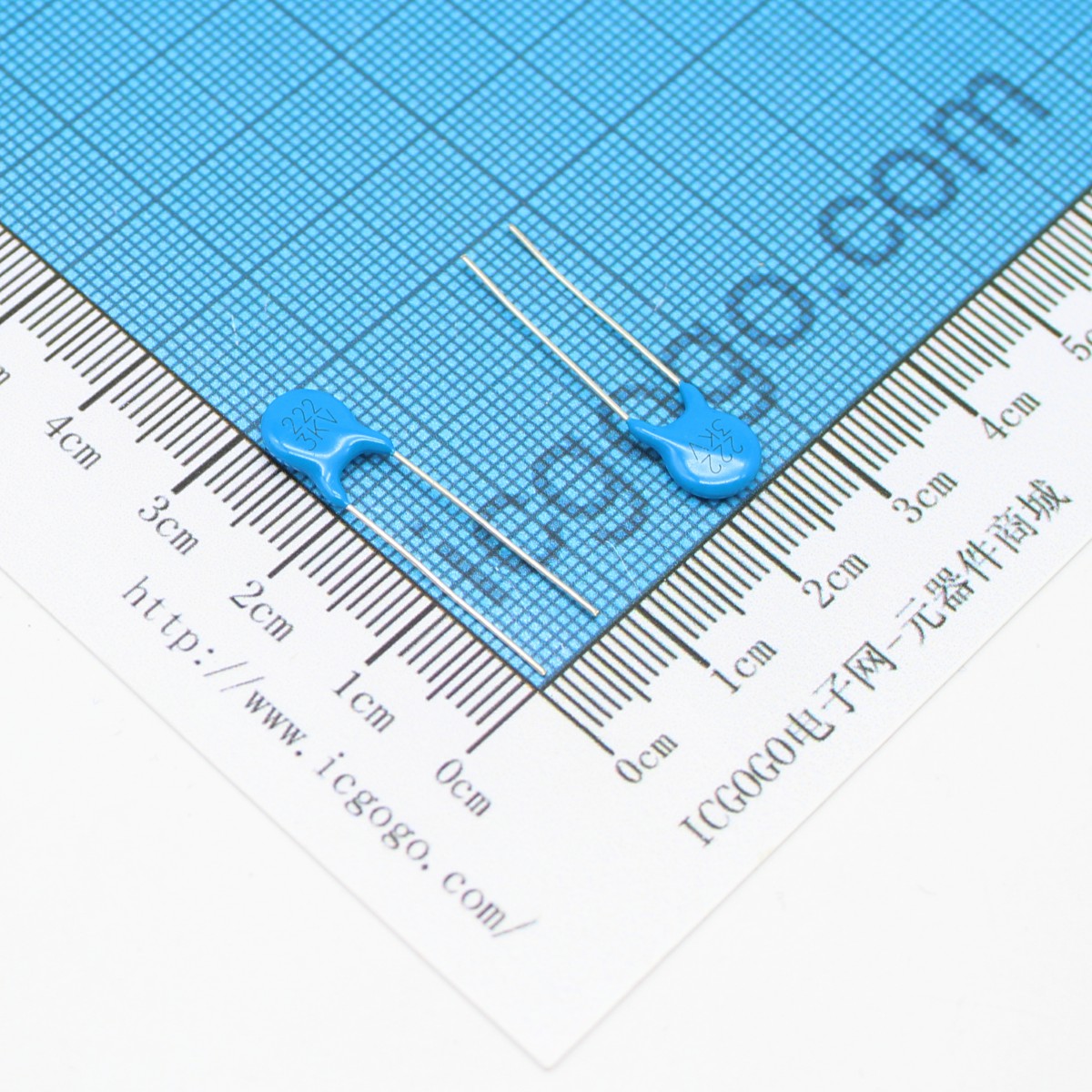 商品名称:直插高压瓷片电容 插件 3KV222M 2.2NF 0.0022UF 2200PF 3000V ±10% P=5MM