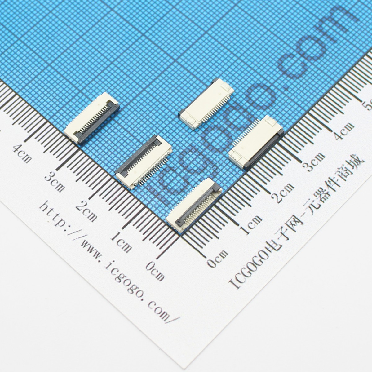 FPC连接器 翻盖式 0.5E-17P 17Pin 脚间距 0.5MM 扁平连接器 软排线插座