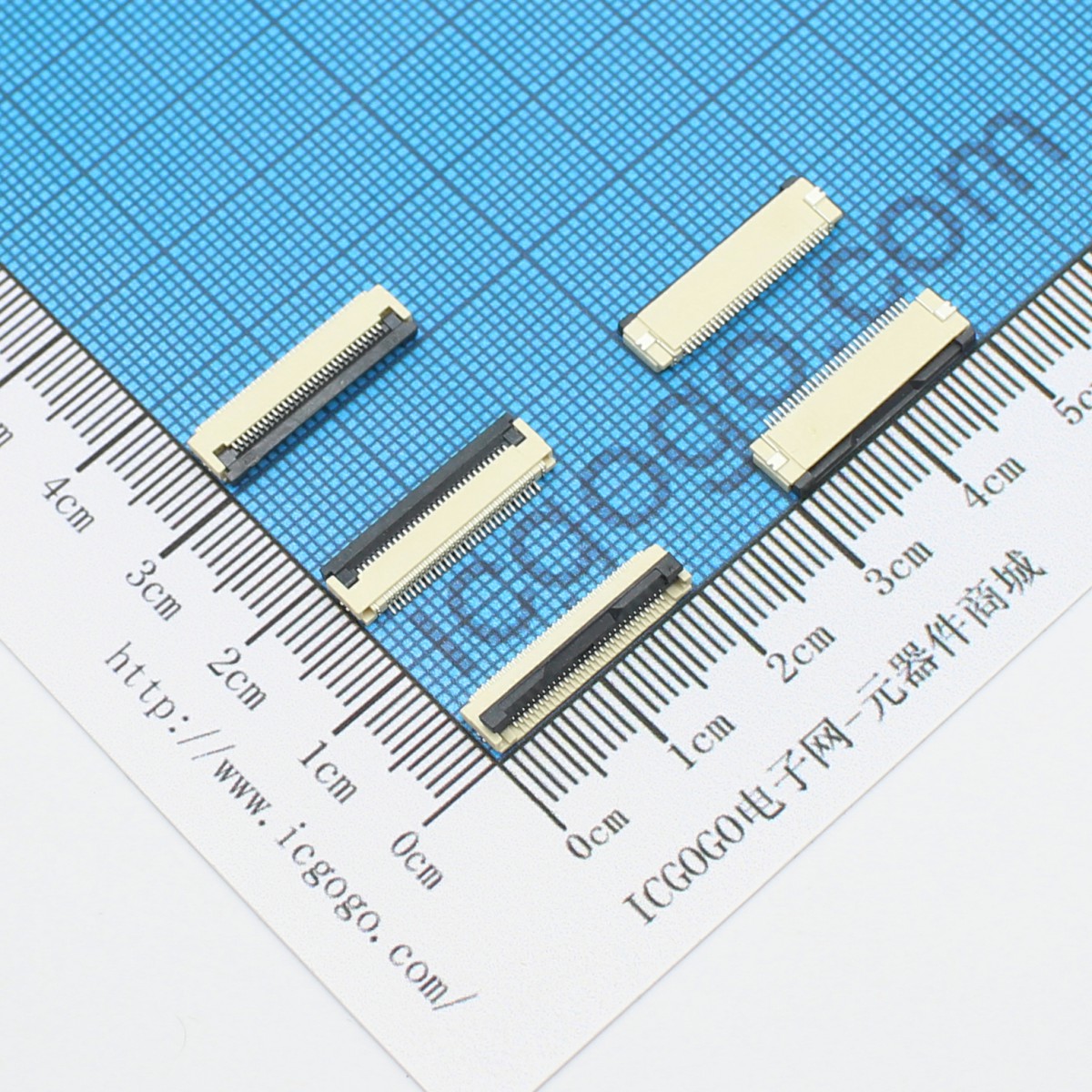 FPC连接器 翻盖式 0.5E-30P 30Pin 脚间距 0.5MM 扁平连接器 软排线插座