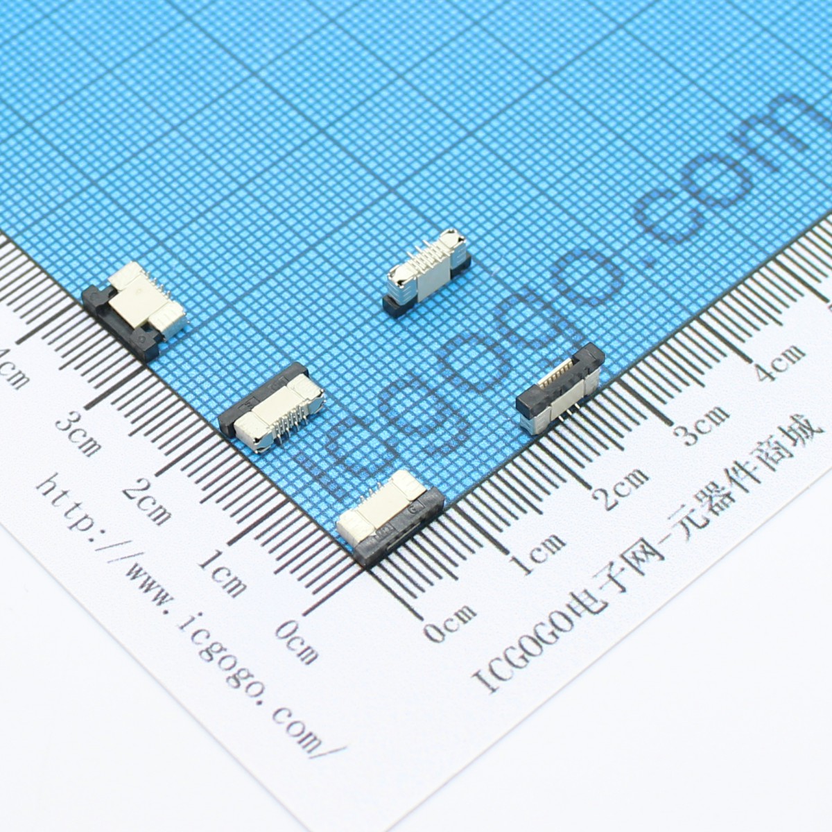 FPC连接器 抽拉 立式 0.5L-7P 7Pin 脚间距 0.5MM 扁平连接器 软排线插座