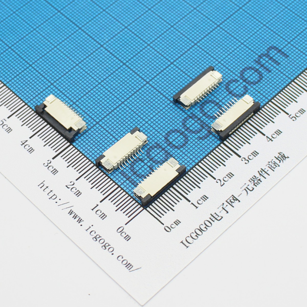 FPC连接器 抽拉式 上接 1.0C-9P-S 9Pin 脚间距 1MM 扁平连接器 软排线插座