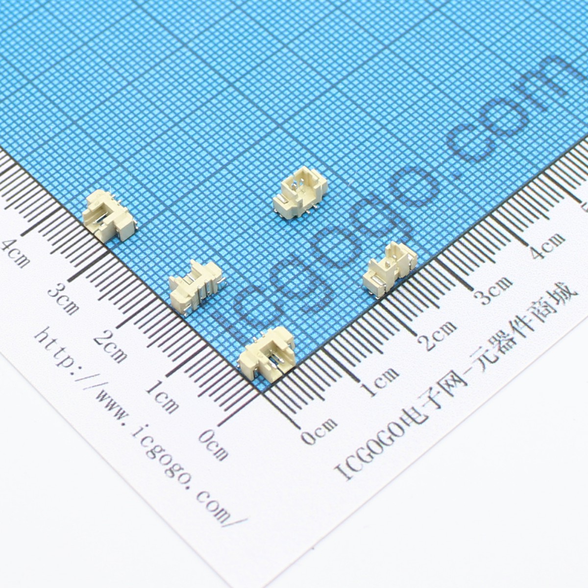 MX连接器 立贴式 MX-1.25-2PLT 2Pin 脚间距 1.25MM 扁平连接器 软排线插座