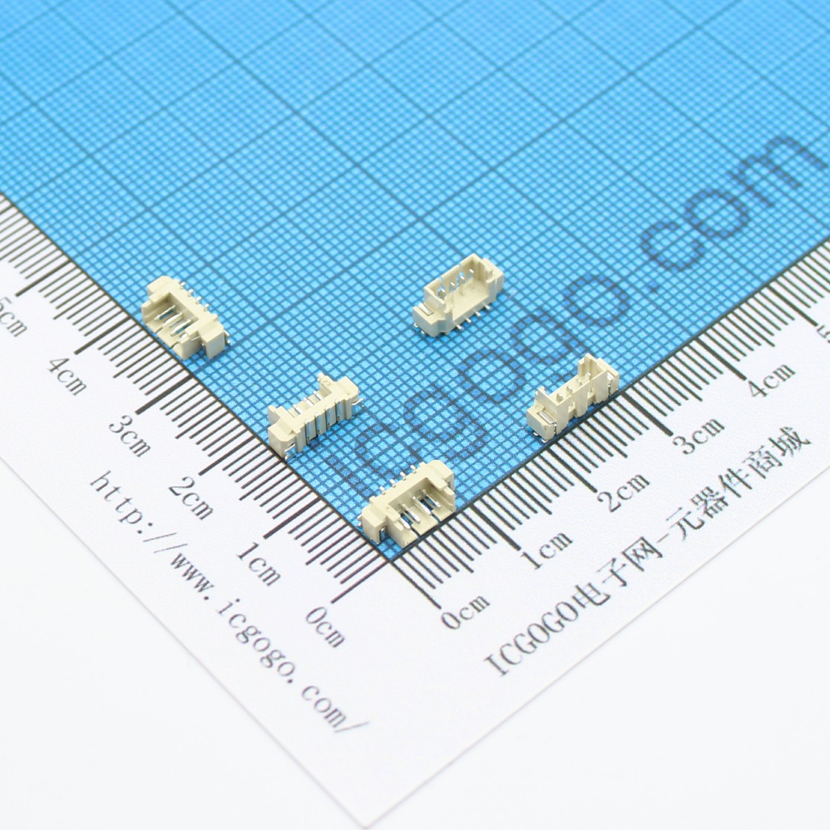 MX连接器 立贴式 MX-1.25-4PLT 4Pin 脚间距 1.25MM 扁平连接器 软排线插座