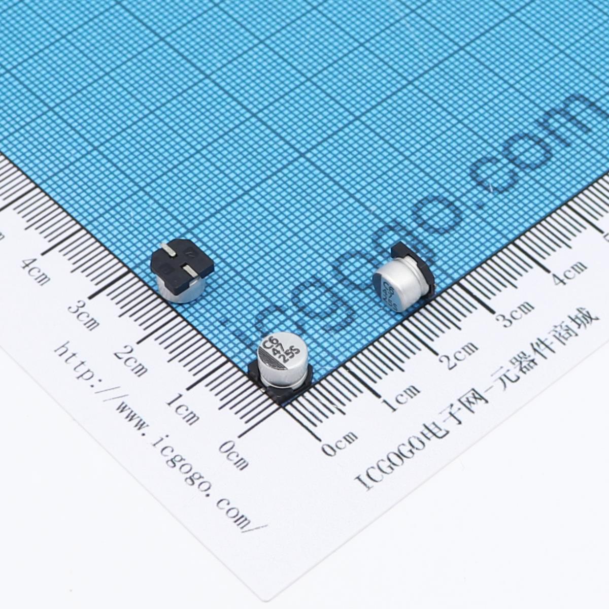 立隆LeLon 贴片电解电容 25V 47UF φ 6.3*5.3mm VES470M1ETR-0605 ±20% VES 小型化