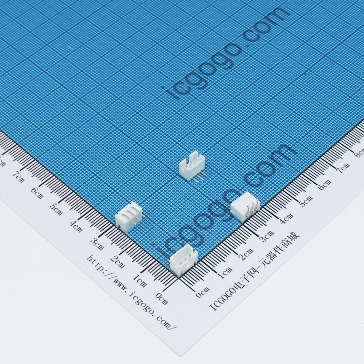 PH白色连接器 弯针座 3PIN PH-3AW 间距2.0MM