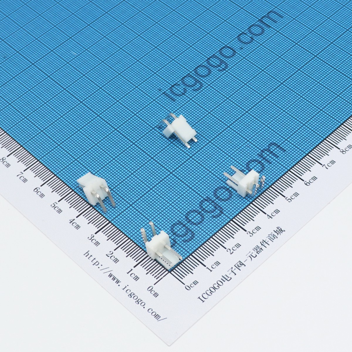 VH白色连接器 高弯针座 2PIN VH-2AW 间距3.96MM