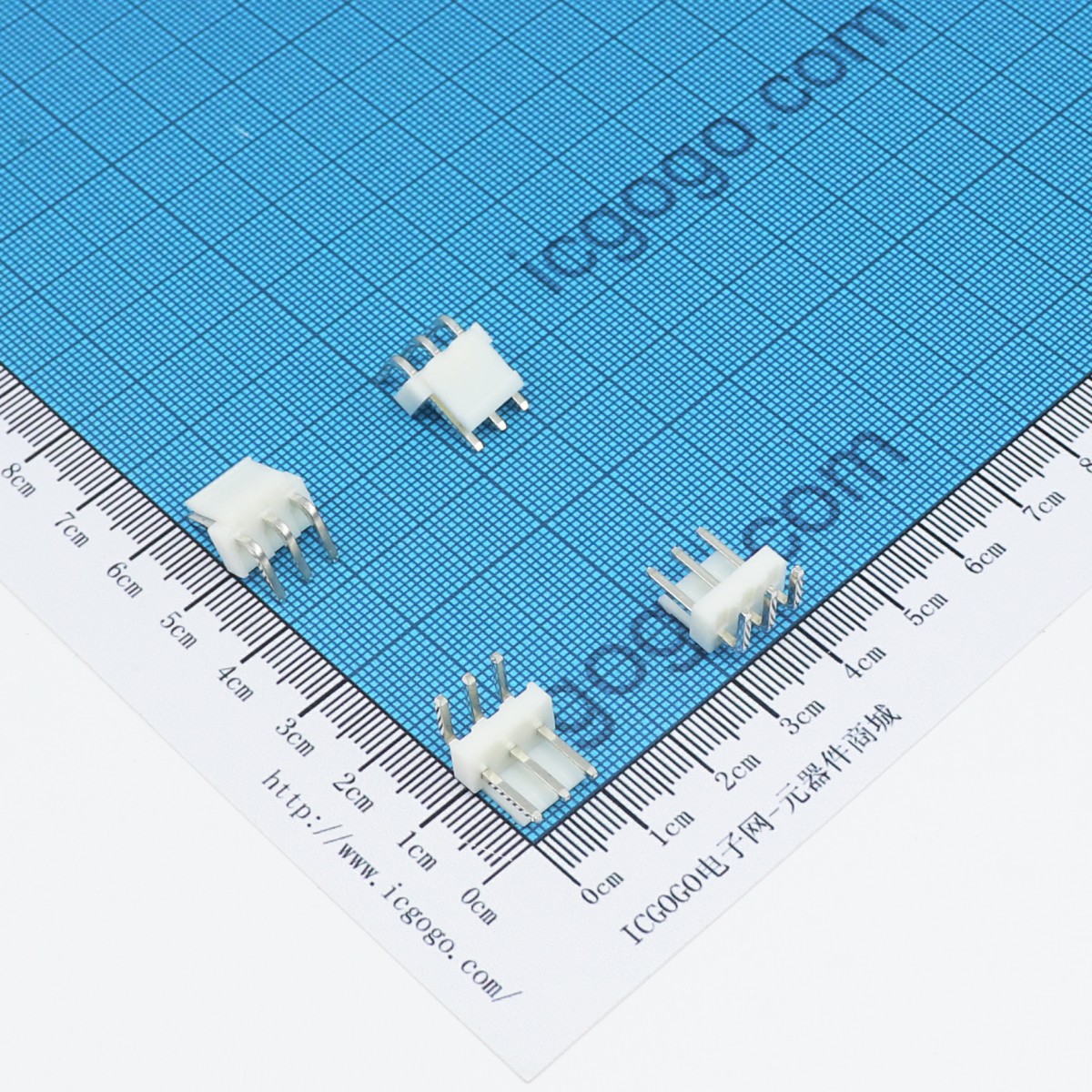 VH白色连接器 高弯针座 3PIN VH-3AW 间距3.96MM