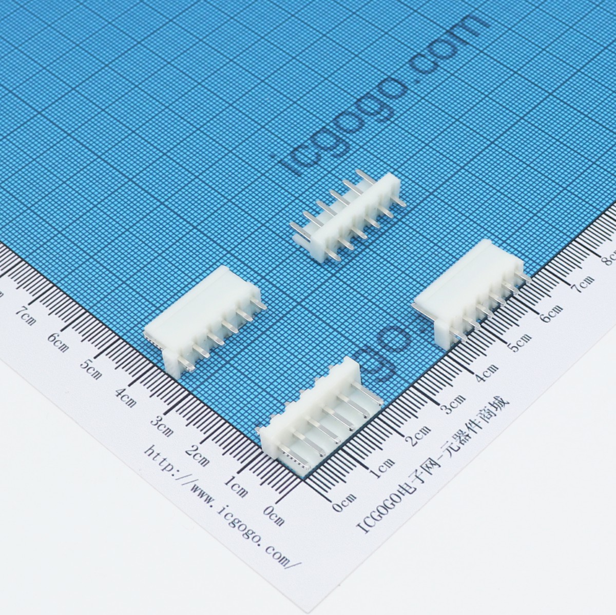 VH白色连接器 直针座 6PIN VH-6A 间距3.96MM