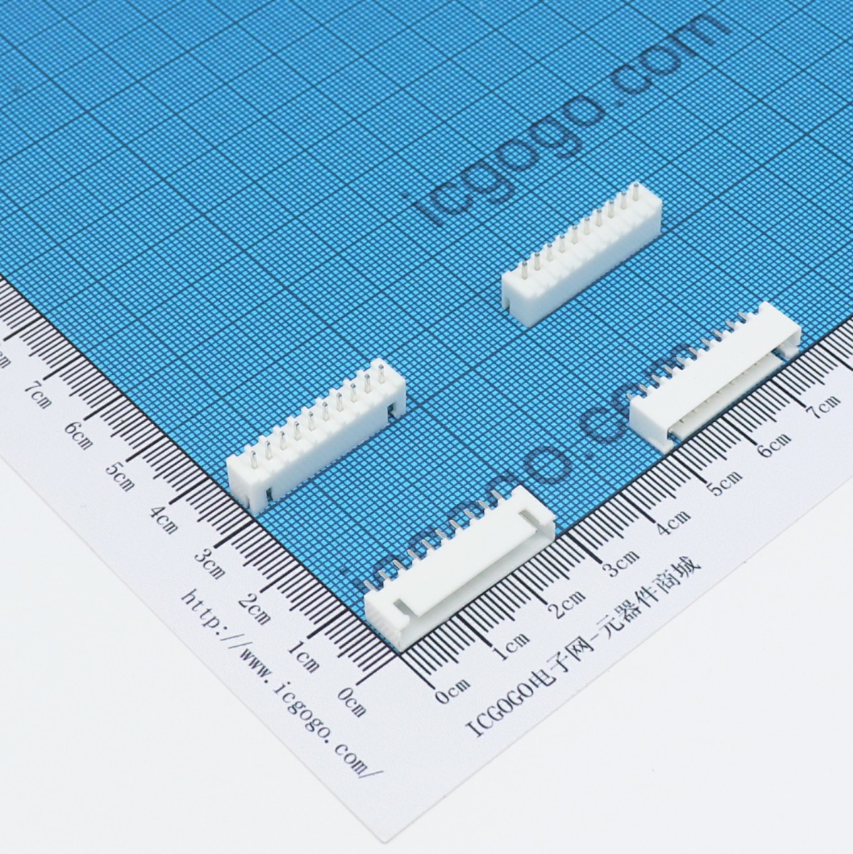 XH白色连接器 直针座 10PIN XH-10A 间距2.54MM