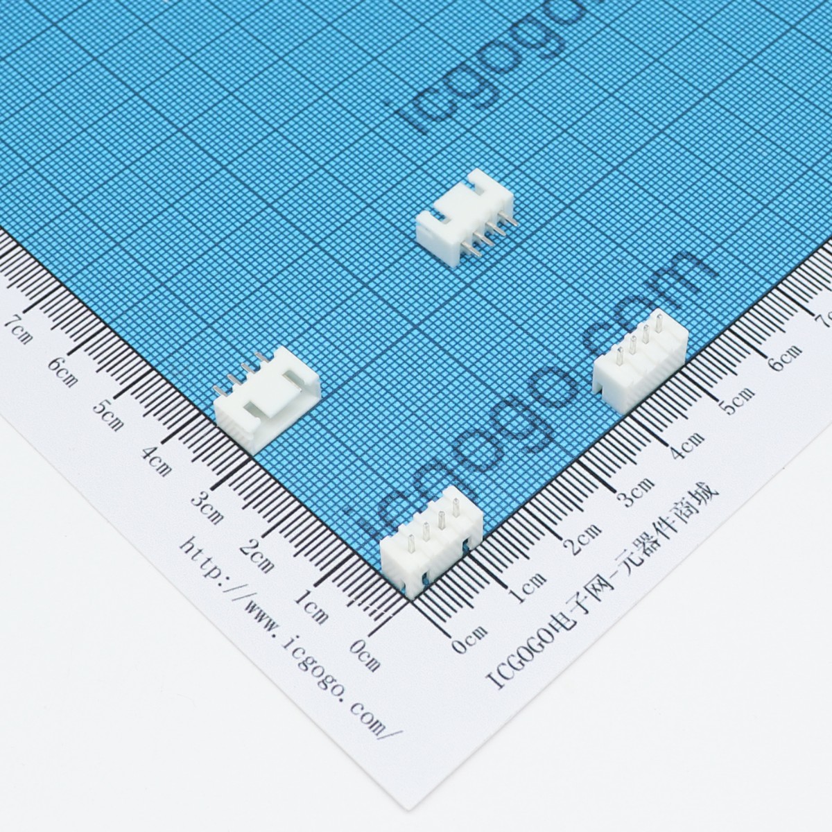 XH白色连接器 直针座 4PIN XH-4A 间距2.54MM