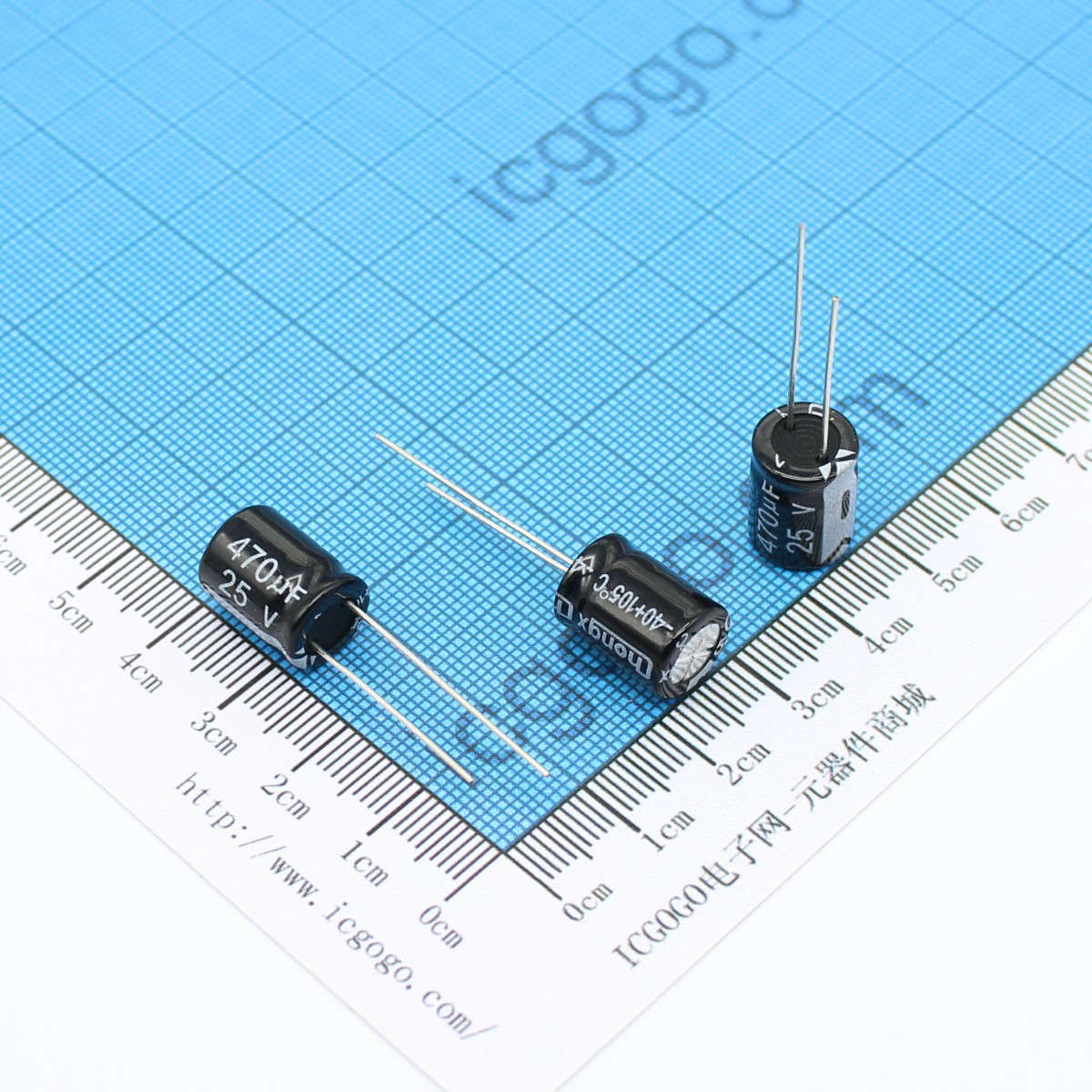 直插铝电解电容 25V 470UF 10*13 ±20%