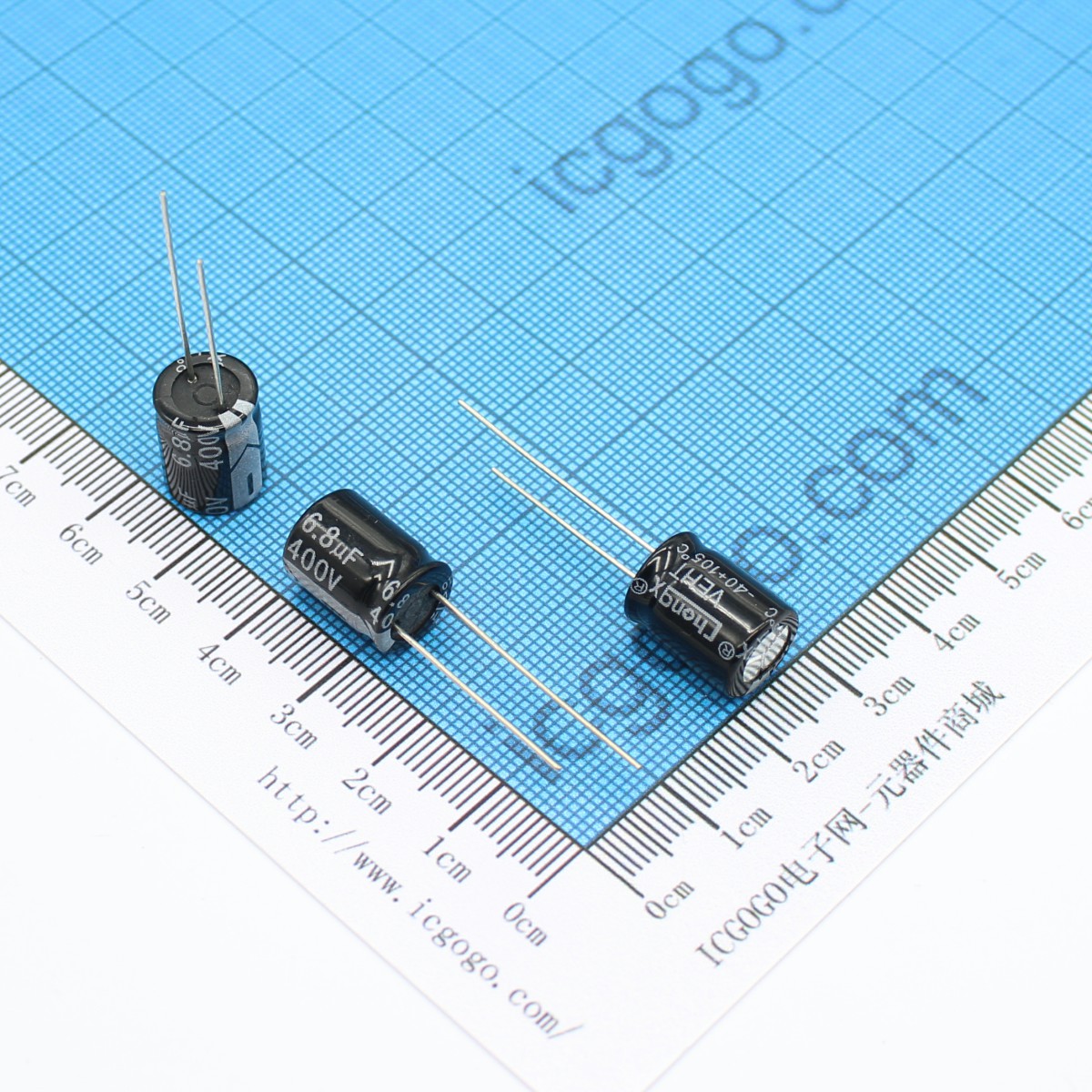 直插铝电解电容 400V 6.8UF 10*13 ±20%