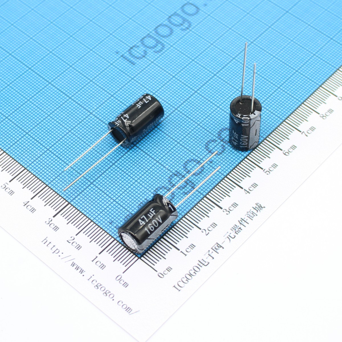 直插铝电解电容 160V 47UF 10*17 ±20%