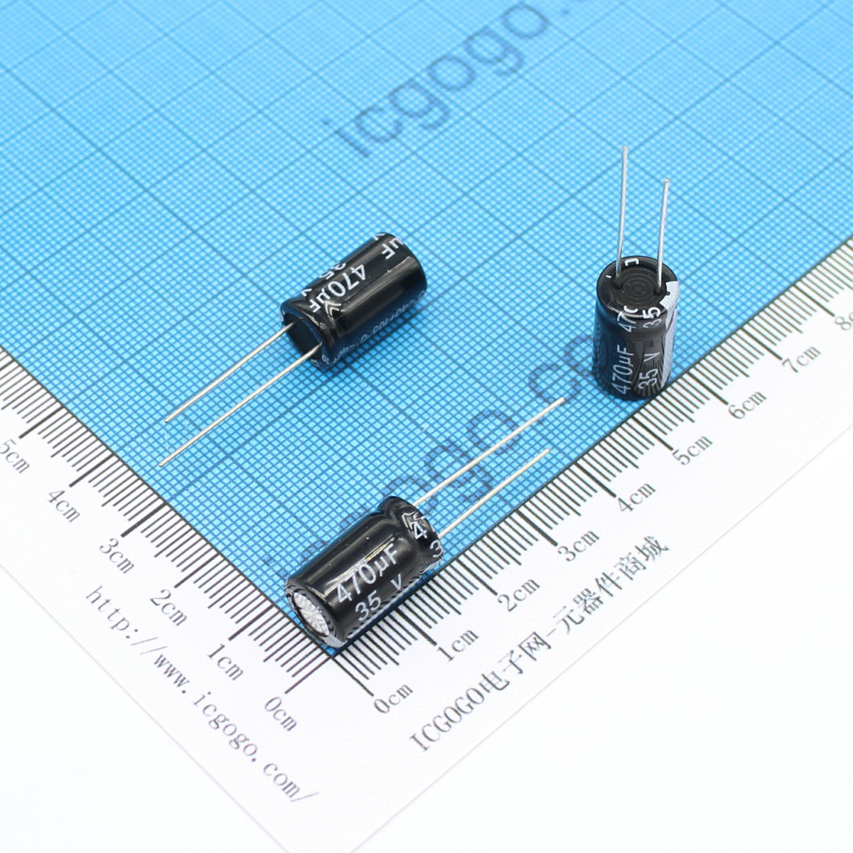 直插铝电解电容 35V 470UF 10*17 ±20%