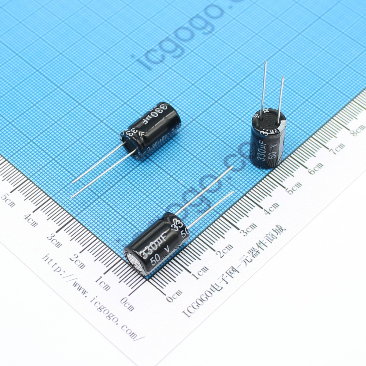 直插铝电解电容 50V 330UF 10*17 ±20%