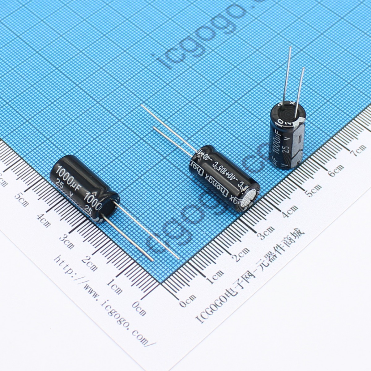 直插铝电解电容 25V 1000UF 10*20 ±20%