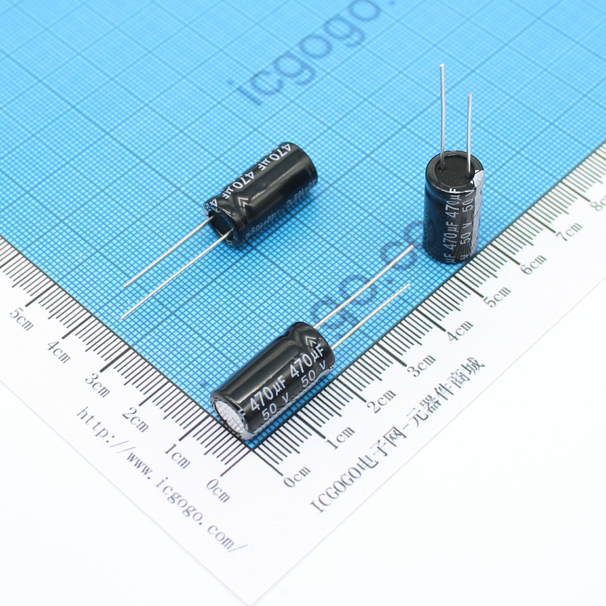 直插铝电解电容 50V 470UF 10*20 ±20%