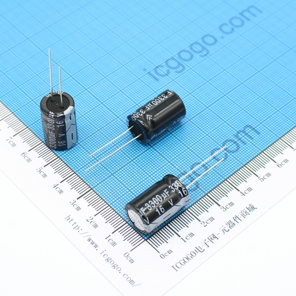 直插铝电解电容 16V 3300UF 13*21 ±20%
