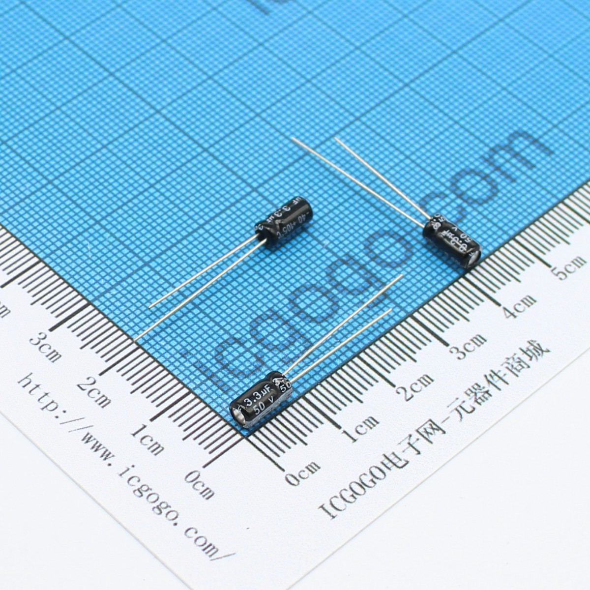 直插铝电解电容 50V 3.3UF 4*7 ±20%