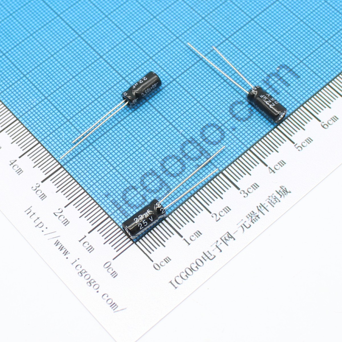 直插铝电解电容 25V 22UF 5*11 ±20%