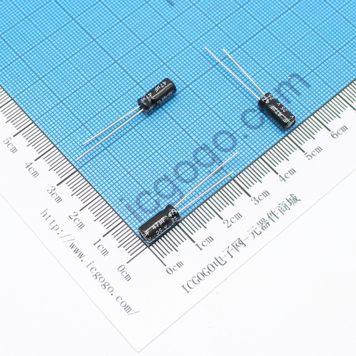 直插铝电解电容 25V 47UF 5*11 ±20%