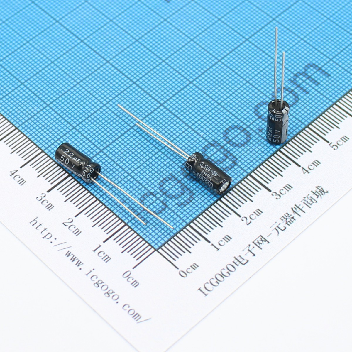 直插铝电解电容 50V 22UF 5*11 ±20%