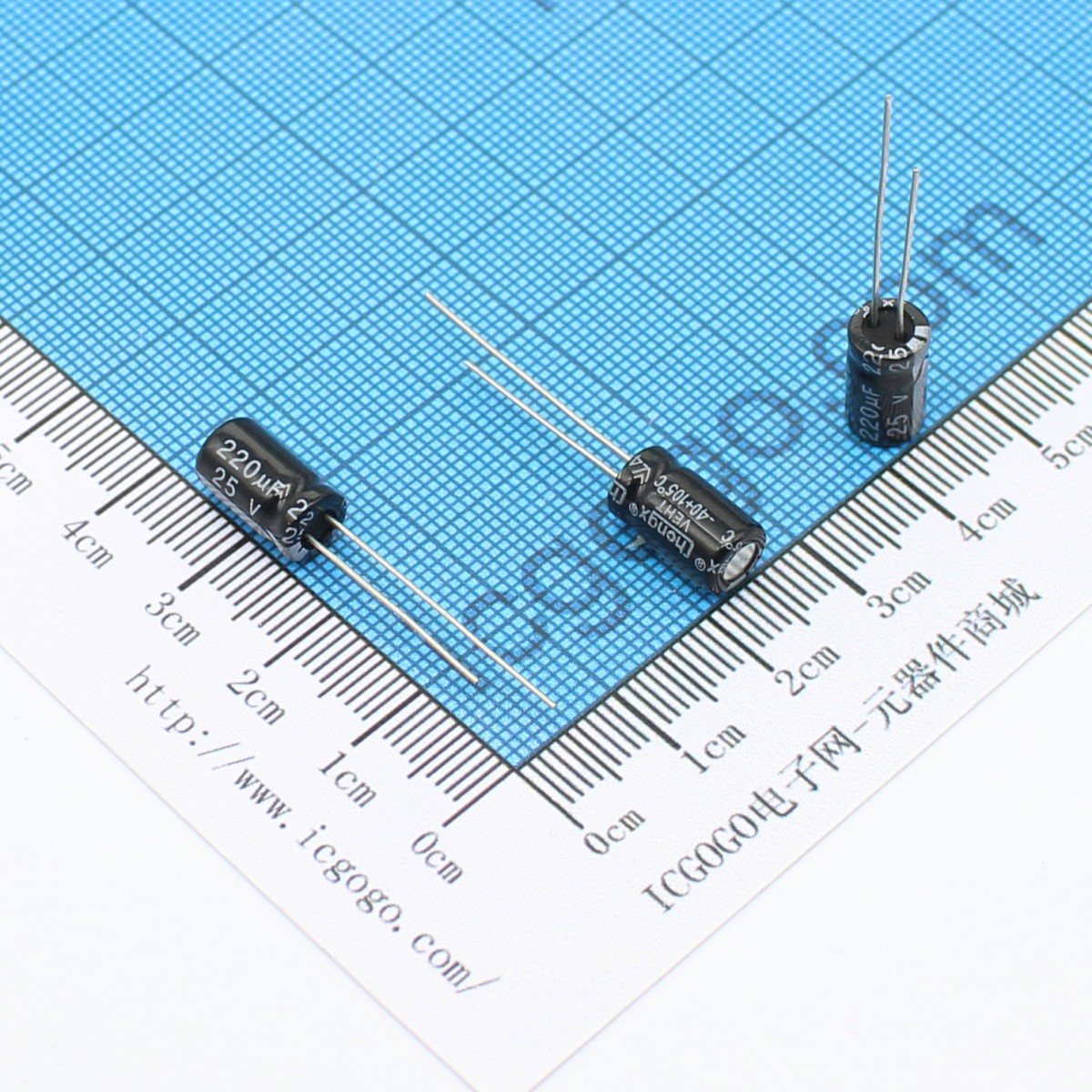 直插铝电解电容 25V 220UF 6*11 ±20%