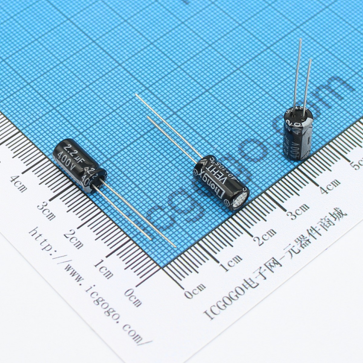 直插铝电解电容 400V 2.2UF 6*12 ±20%