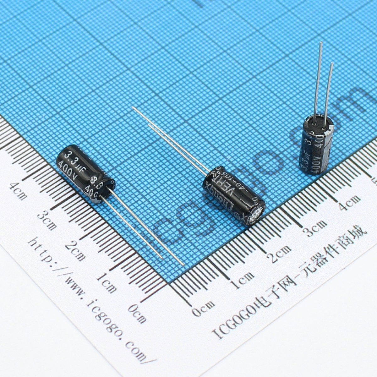 直插铝电解电容 400V 3.3UF 6*12 ±20%