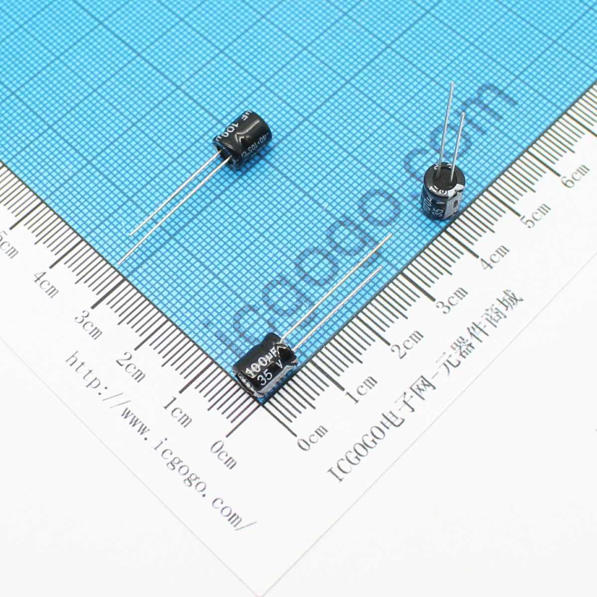 直插铝电解电容 35V 100UF 6*7 ±20%