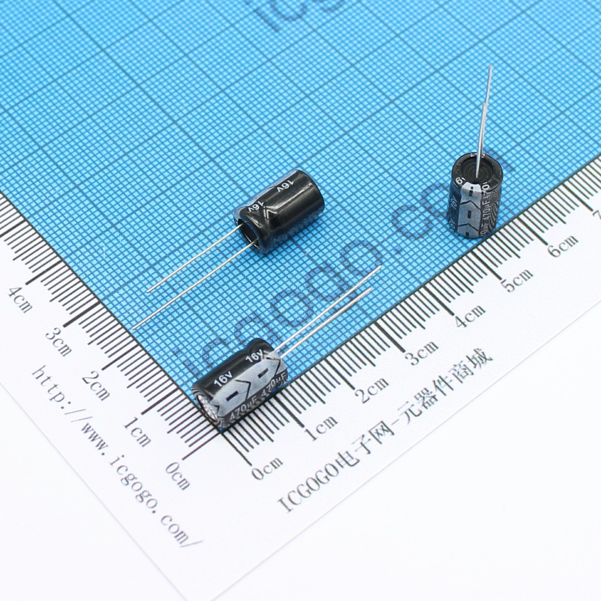 直插铝电解电容 16V 470UF 8*12 ±20%