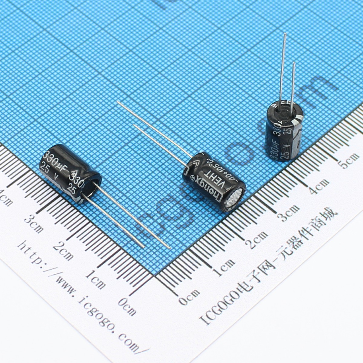 直插铝电解电容 25V 330UF 8*12 ±20%