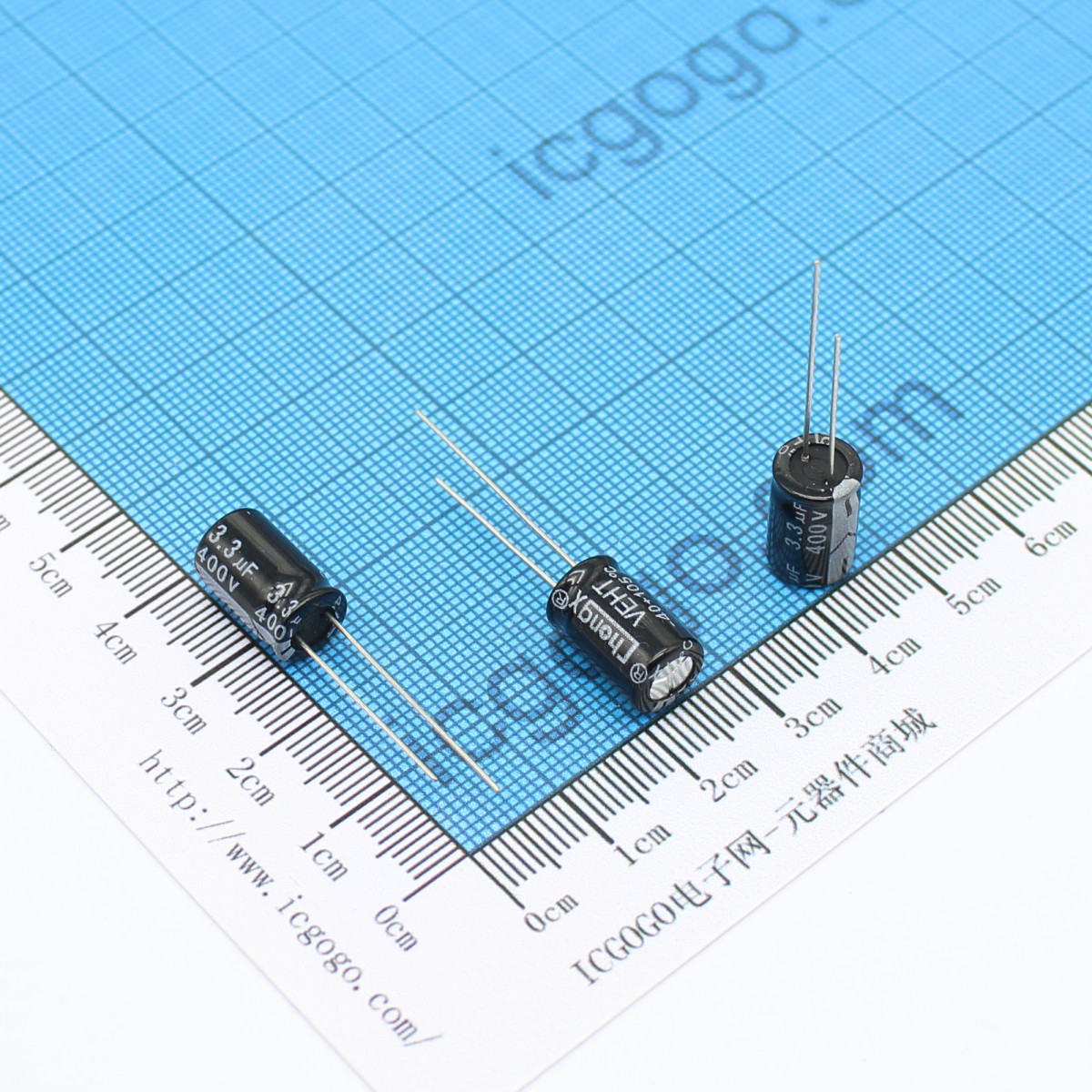 直插铝电解电容 400V 3.3UF 8*12 ±20%