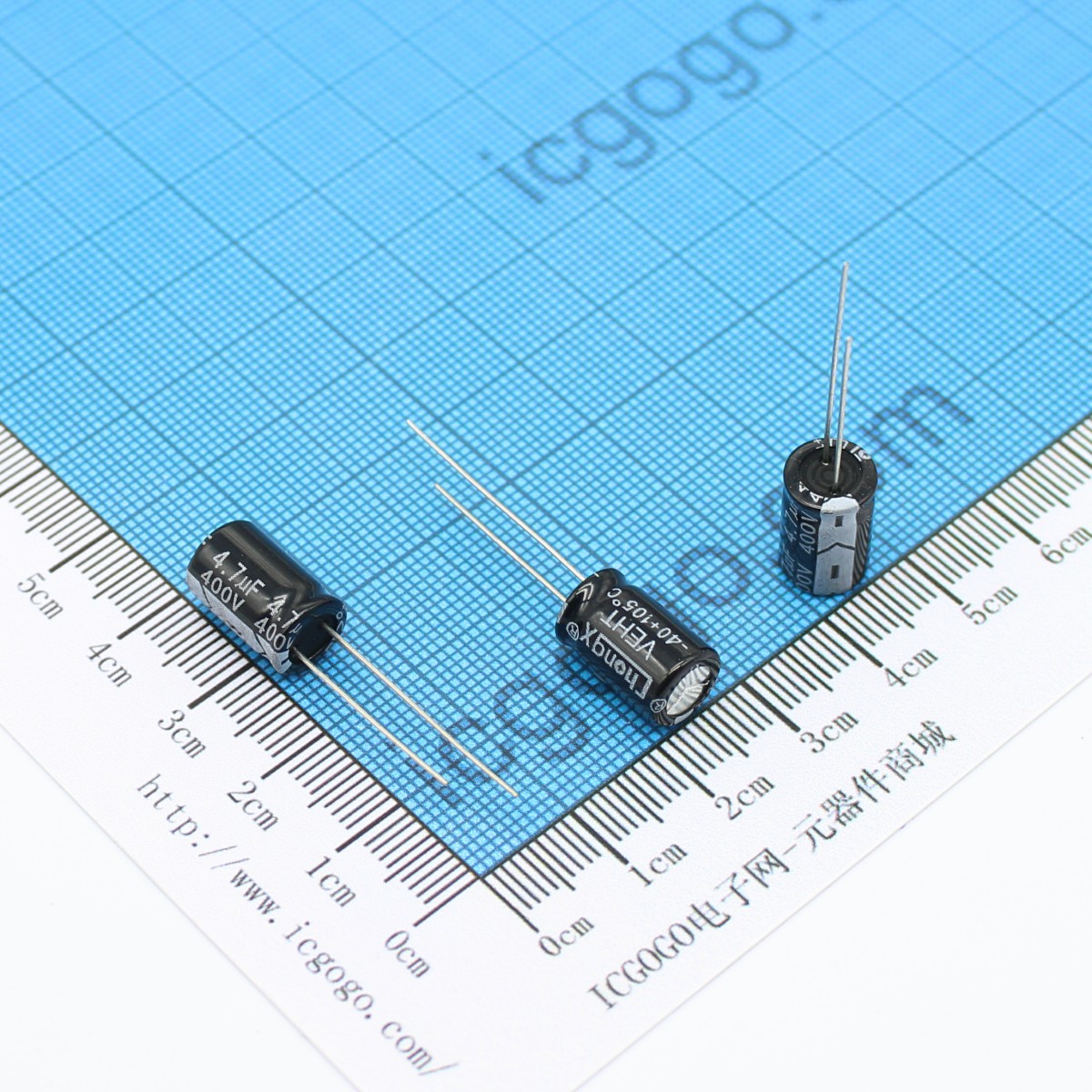 直插铝电解电容 400V 4.7UF 8*12 ±20%