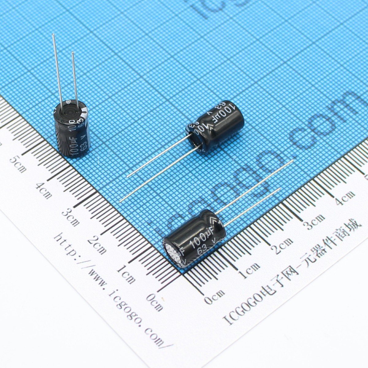 直插铝电解电容 63V 100UF 8*12 ±20%