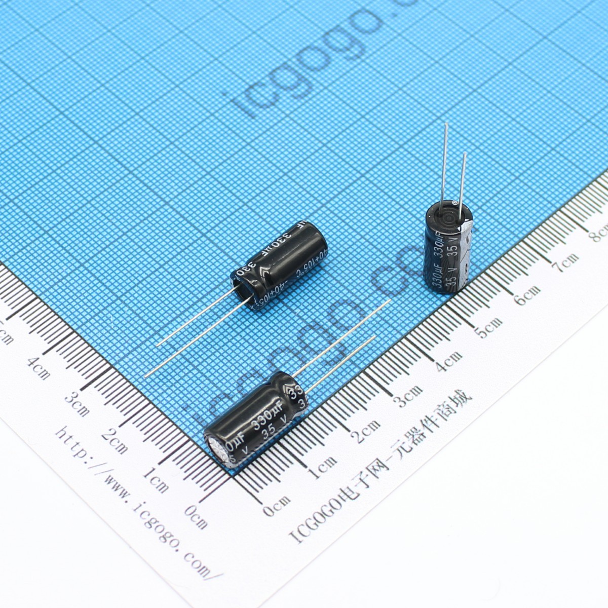 直插铝电解电容 35V 330UF 8*16 ±20%