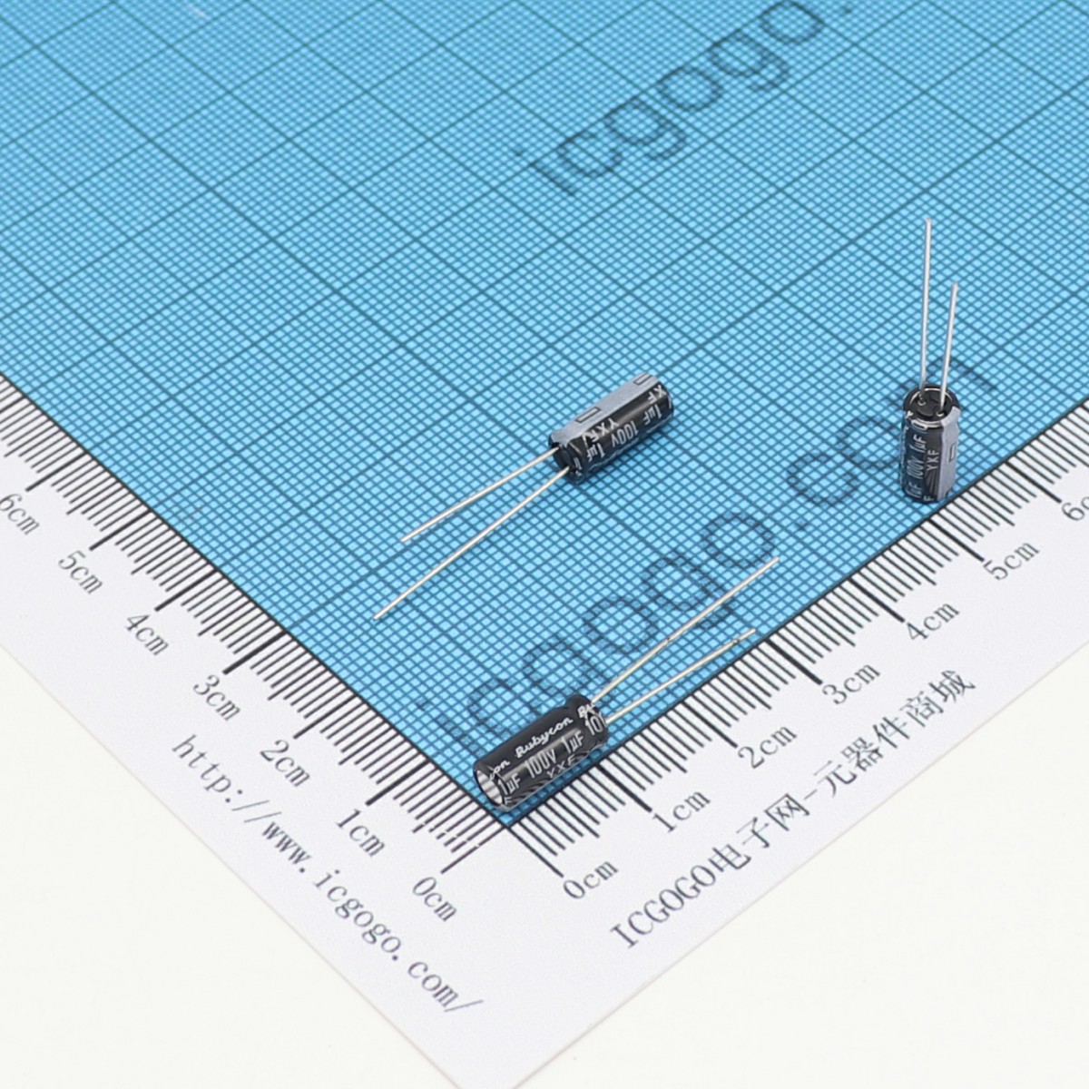 红宝石 直插铝电解电容 100V 1UF φ 5X11mm RUBYCON 100YXF1M-5X11 YXF 长寿命 低阻抗 ±20%