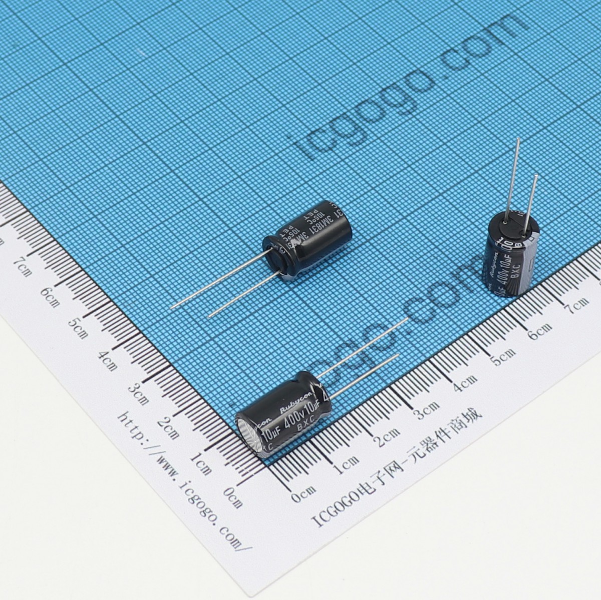 红宝石 直插铝电解电容 400V 10UF φ 10X16 mm RUBYCON 400BXC10M-10X16 BXC 长寿命 ±20%