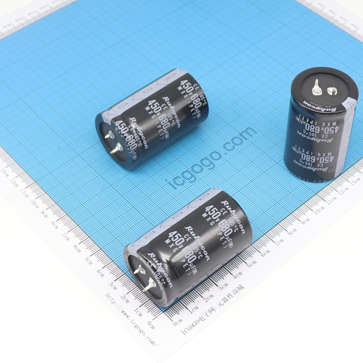 红宝石 直插铝电解电容 450V 680UF φ 35X55mm RUBYCON 450MXG680M-35X55 MXG 标准品 ±20%