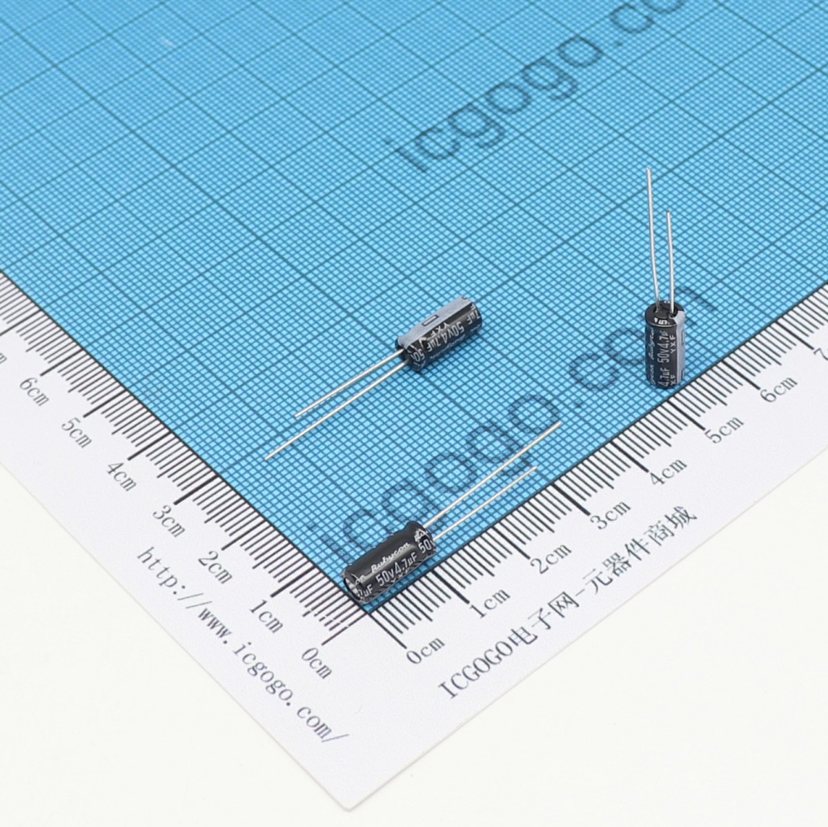 红宝石 直插铝电解电容 50V 4.7UF φ 5X11mm RUBYCON 50YXF4R7M-5X11 YXF 长寿命 低阻抗 ±20%